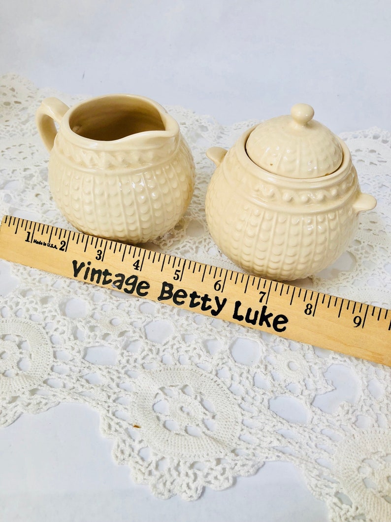 Creamer and sugar bowl with lid set pair vintage cream pitcher Etsy