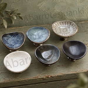 Ceramic Cabinet Knob, Rustic Pottery Drawer Pull, Japanese Style Furniture Hardware, Vintage Single Hole Handle