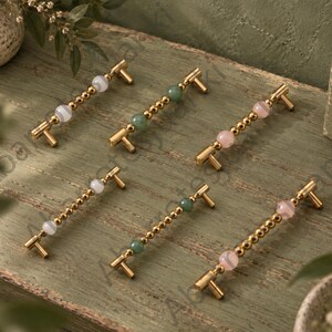 Crystal Cabinet Knobs Brass Drawer Pulls, Luxury Gold Furniture Handles, Modern Minimalist Kitchen Cabinet Hardware, Glass Ball Knob