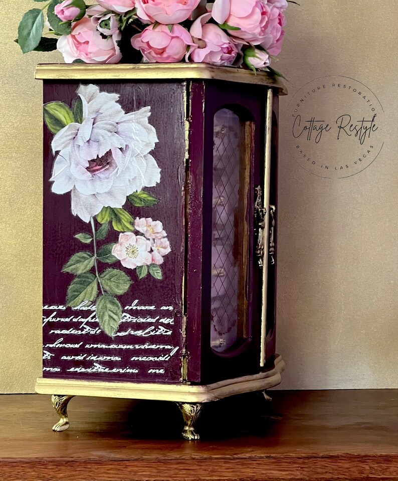 Handpainted Jewelry Box Classic Floral Jewelry Box Jewelry Etsy