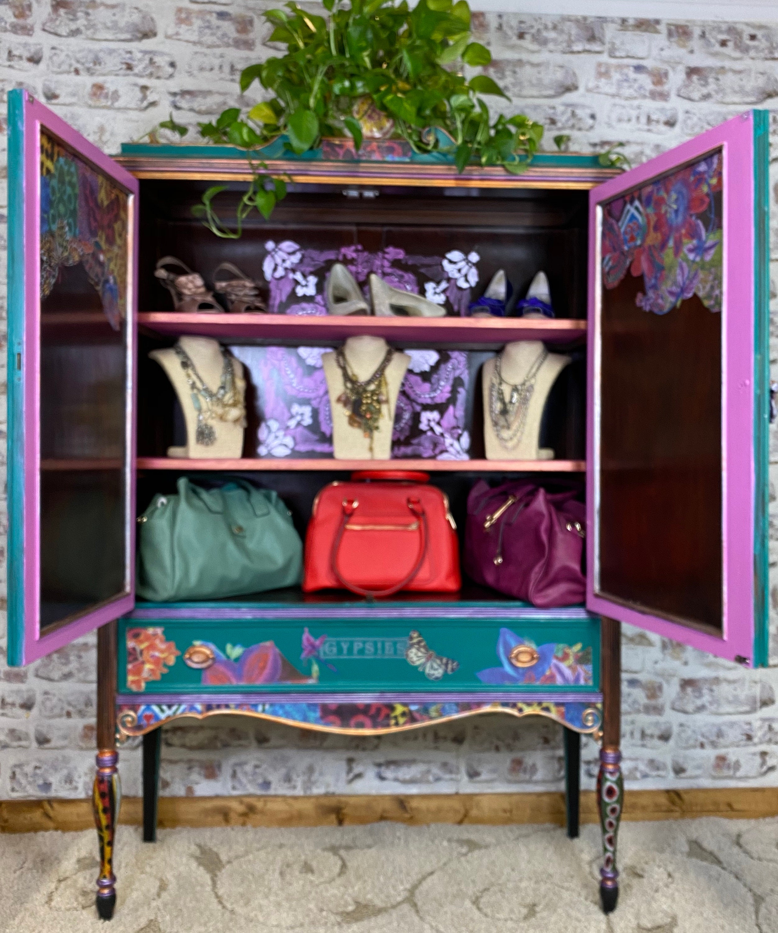 Boho Eclectic Armoire. Custom Order Only Etsy