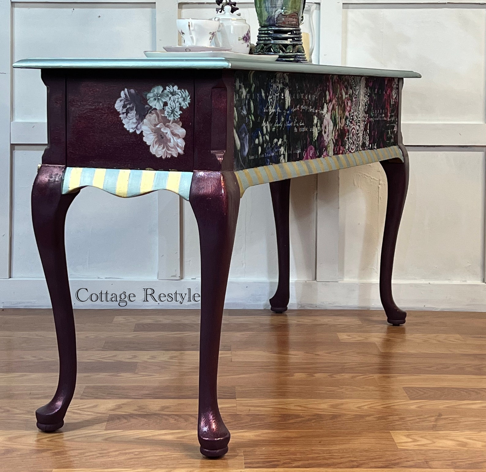 French Country Desk Accent Table Vanityconsole Etsy