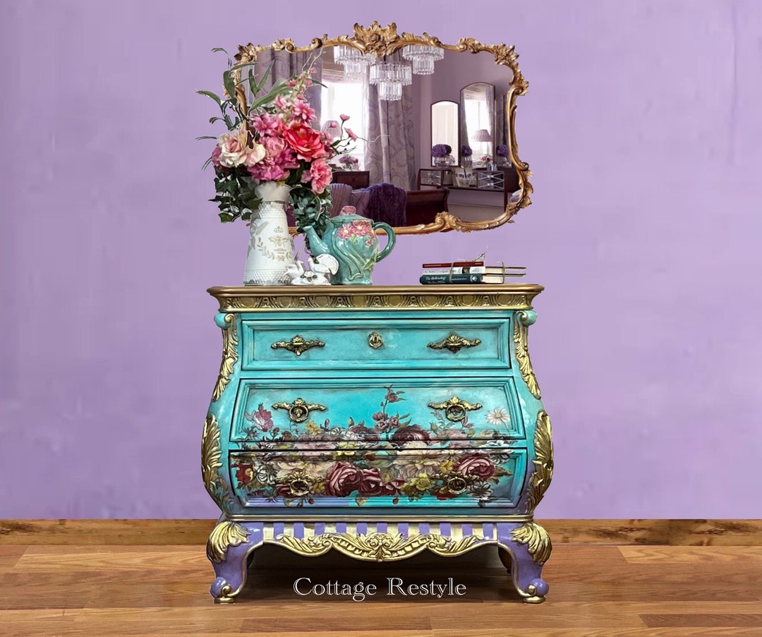 French Bombe Chest Louis XV Chest Bombe Dresser Etsy