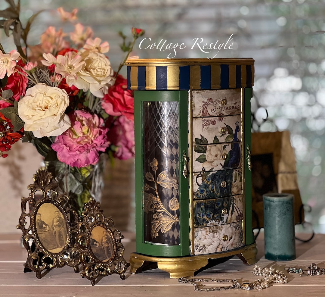 Jewelry Box Jewelry Armoire Jewelry Storage Handpainted Jewelry