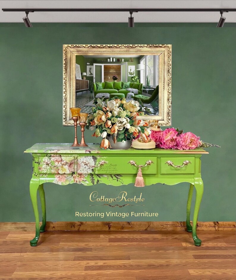 French Country Deskaccent Tablevanityconsole Etsy