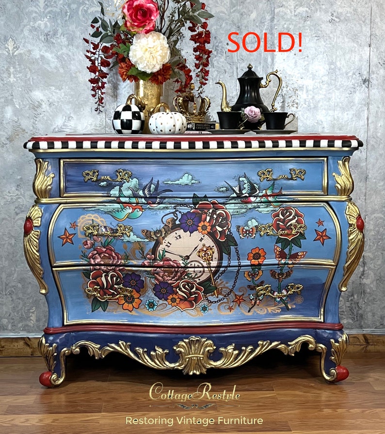 SOLD Bombe Chest Whimsical Bombe Chest Etsy