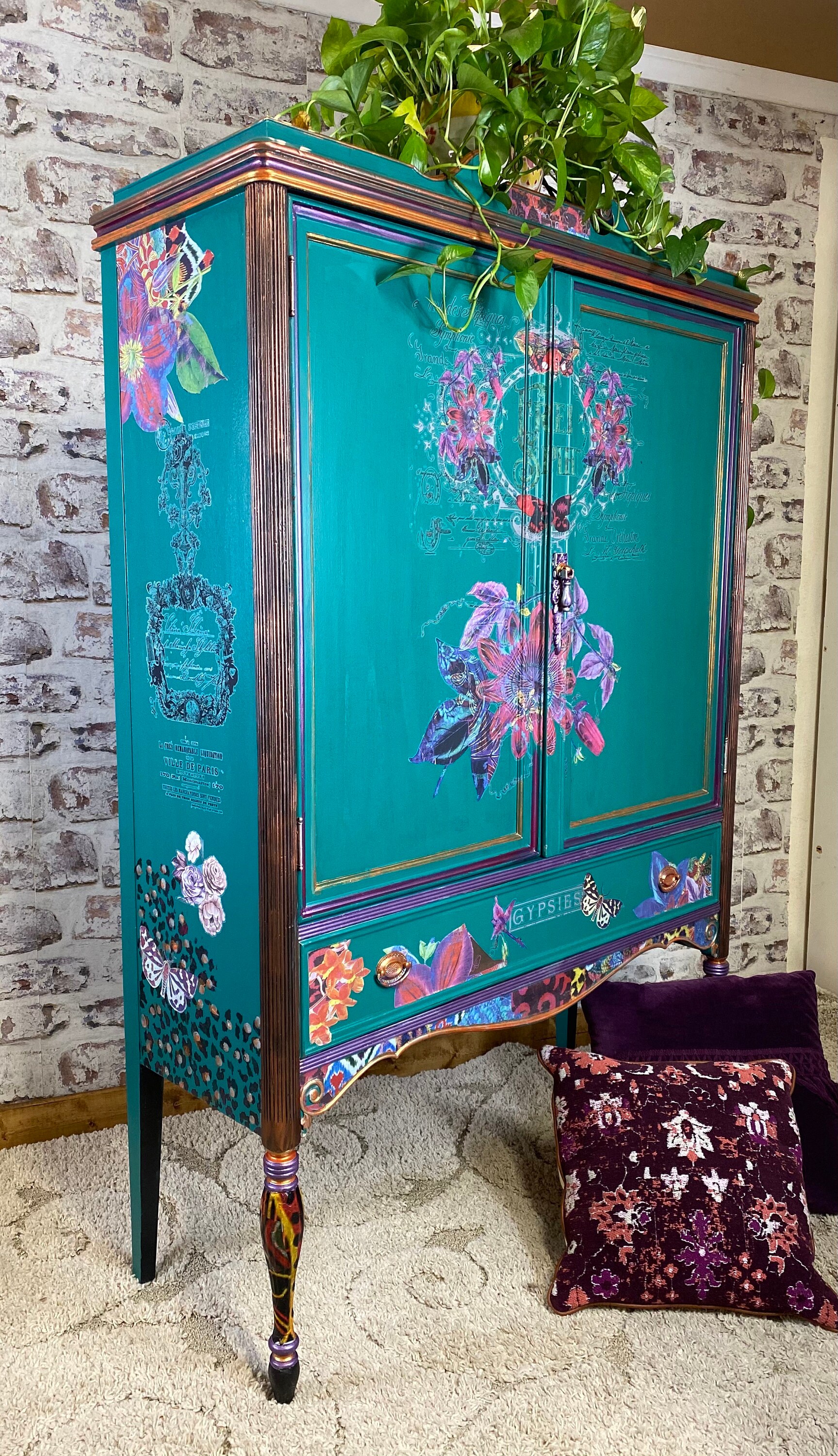 Boho Eclectic Armoire. Custom Order Only Etsy