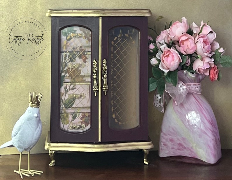 Handpainted Jewelry Box Classic Floral Jewelry Box Jewelry Etsy