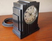 B. E. Lawrence Skyscraper Art Deco Bakelite Clock