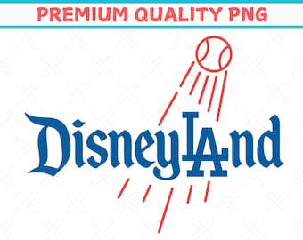 Disneyland LA Baseball Mashup PNG, Funny Park Fan Gift (Digital Download)