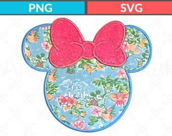 Minnie Lily Svg, Minnie Mouse with Bow Png, Disney Trip Svg, Minnie Png