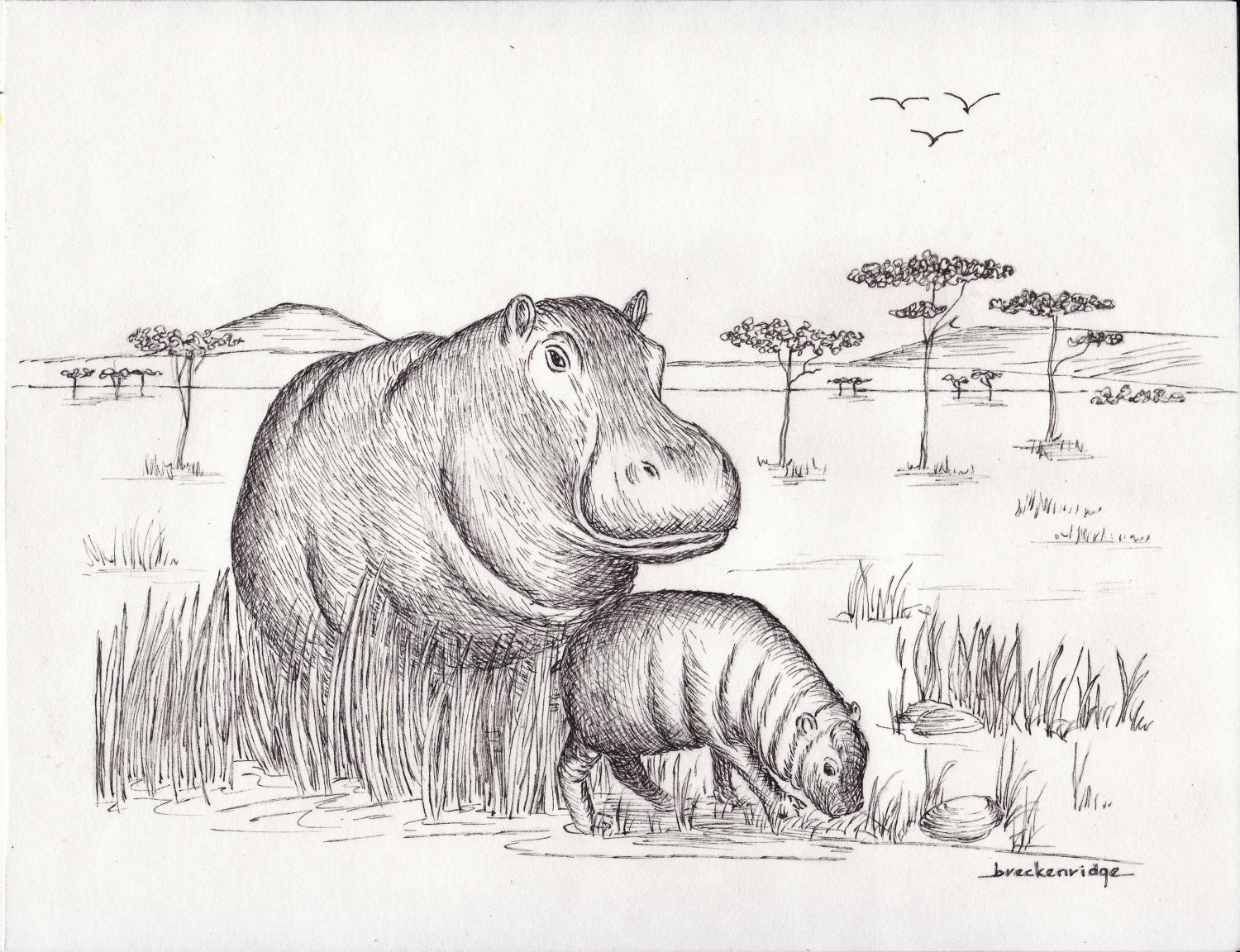 Mere Et Bebe Hippopotame Dessin Imprime Etsy Mere Et Bebe Hippopotame Dessin Imprime Etsy