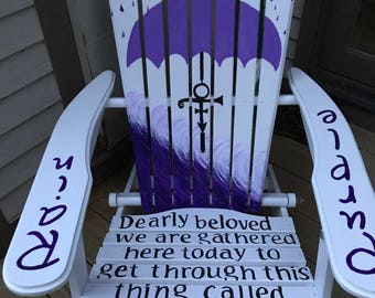 Adirondack Chair - Custom Colors - Prince - Purple Rain - Hand Painted