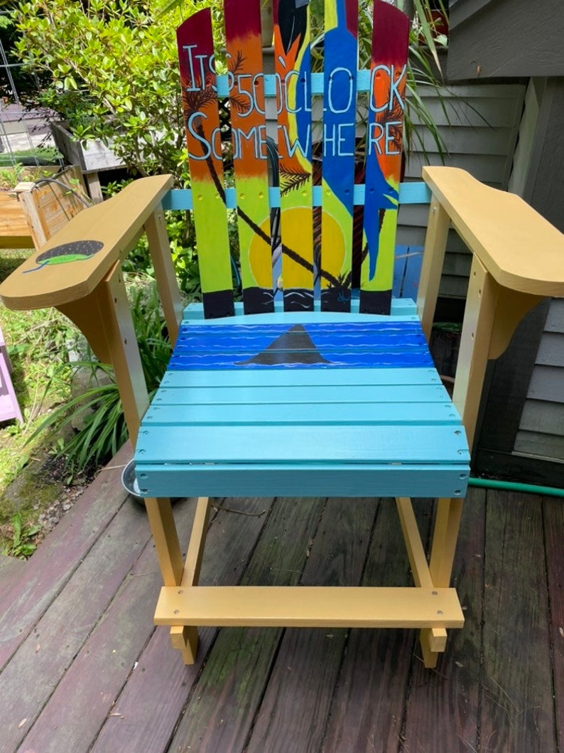 Adirondack Chair Bar Height Custom Colors Margaritaville Beach Hand