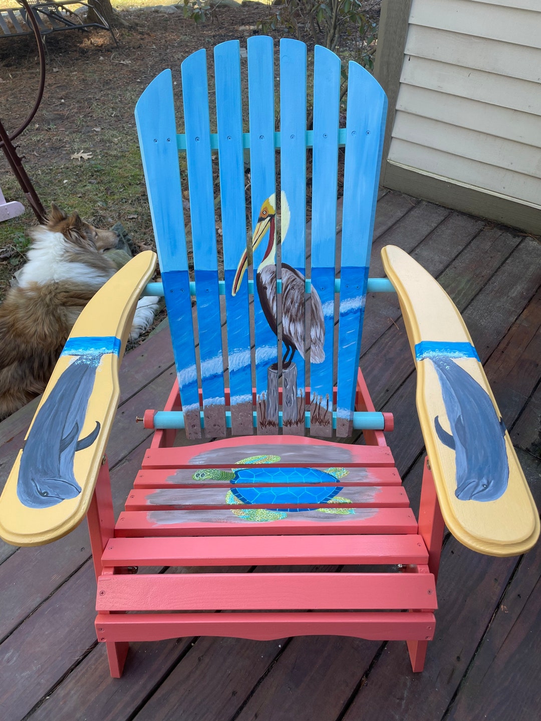 Adirondack Chair - Custom Colors - Margaritaville Beach - Hand
