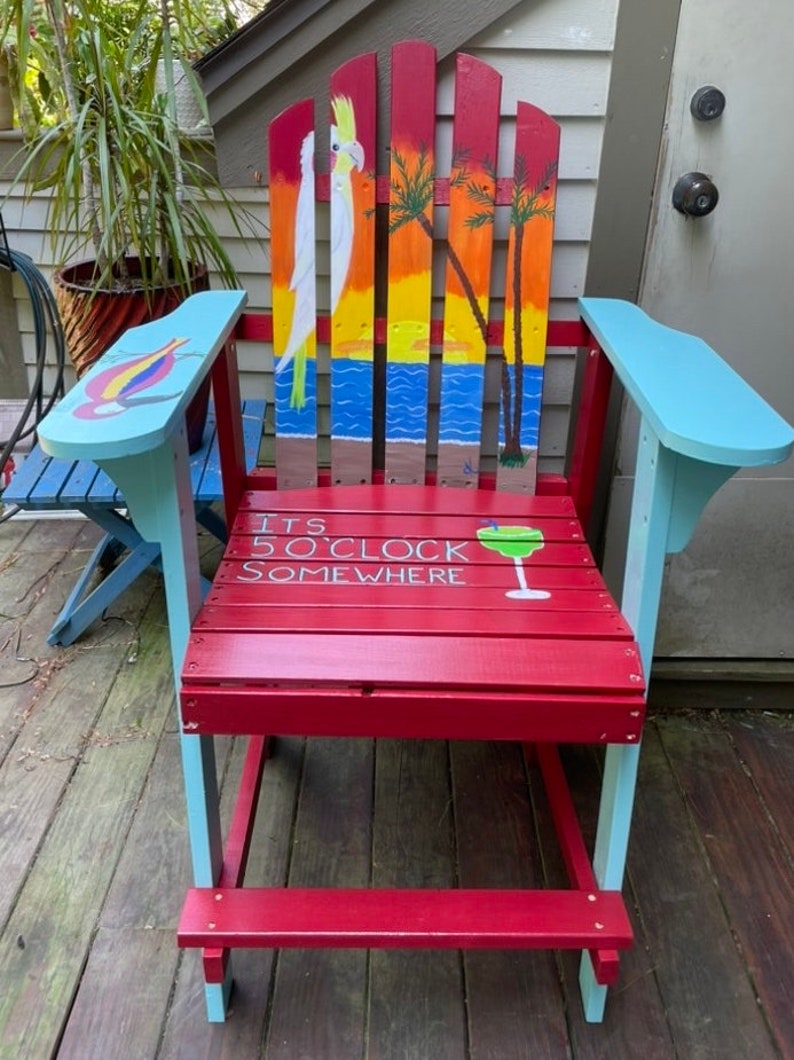 Adirondack Chair Bar Height Custom Colors Margaritaville Beach Hand