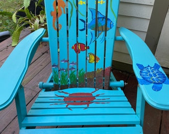 Adirondack Chair - tropical fish - colorful - custom color - aquarium