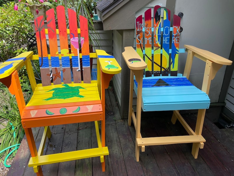 Adirondack Chair Bar Height Custom Colors Margaritaville Beach Hand
