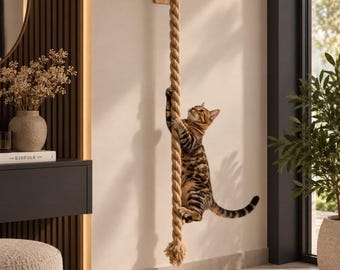 Cat Wall Climbing Rope - interactive Wall - Mounted Scratching & Exercice Toy