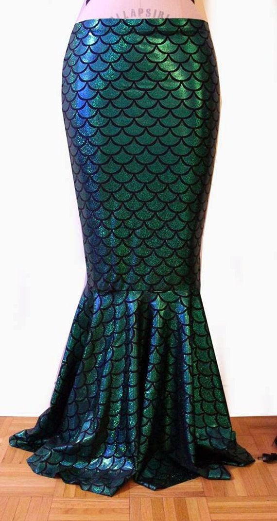 Items similar to Long Mermaid Scale Skirt on Etsy