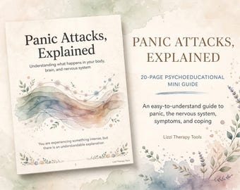 Panic Attacks Explained Workbook, Panic Attack Therapist Resource, Panic Psychoeducation, Anxiety Printable, Mental Health PDF