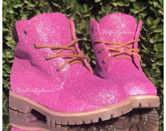 custom glitter timberlands