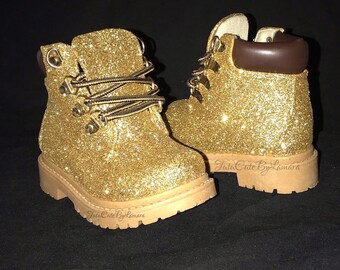 custom glitter timberlands