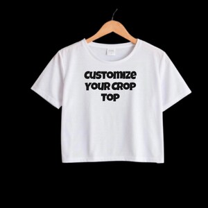 Top corto personalizado para mujer