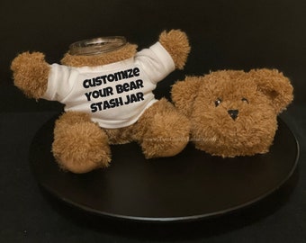 Custom Bear Stash Jar 8oz