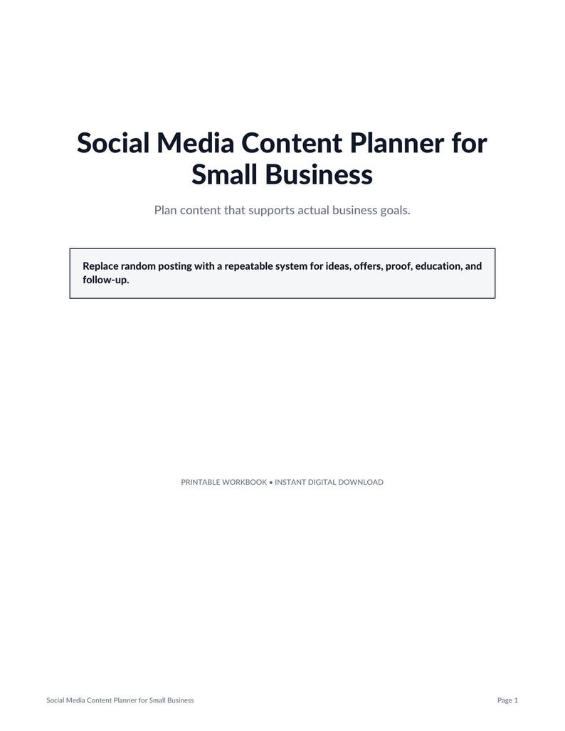 Social-Media-Content-Planer für Kleinunternehmen, 30-Tage-Kalender ...