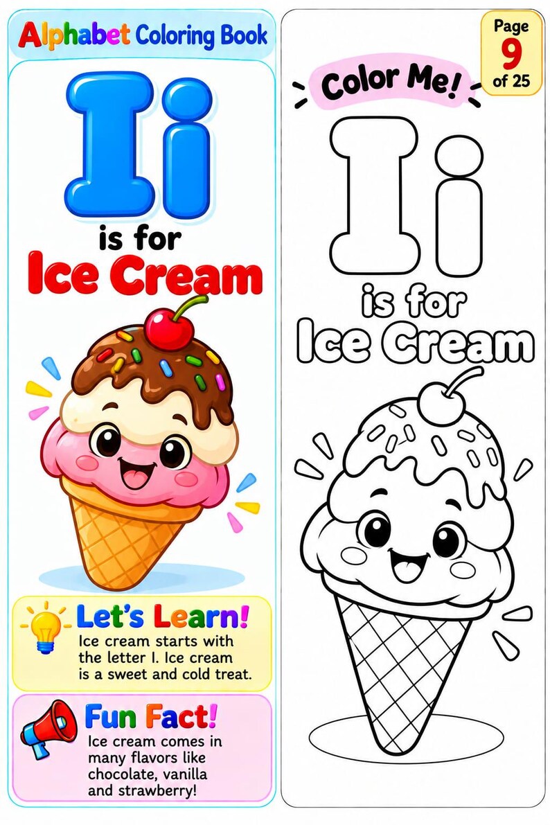 ABC Alphabet Coloring Book for Kids | A-Z Learning Activity (digital ...