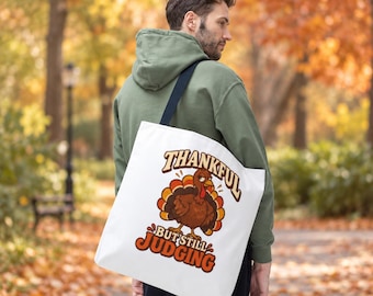 Funny Thanksgiving Tote Bag, Sassy Turkey, Fall Shopping Bag