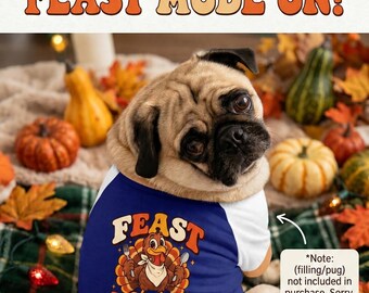 Feast Mode Thanksgiving Dog Shirt, Funny Turkey Pet T-Shirt, Cute Fall Dog Outfit, Thanksgiving Puppy Clothes, Holiday Pet Apparel