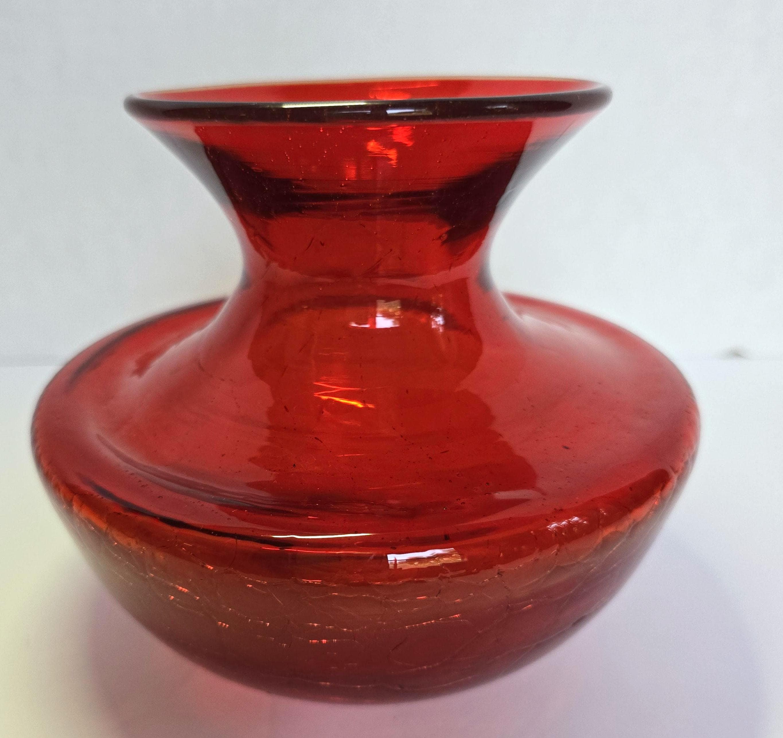 Blenko Red Vase - Etsy