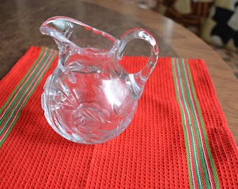 Small Lead Crystal Pitcher Creamer Syrup