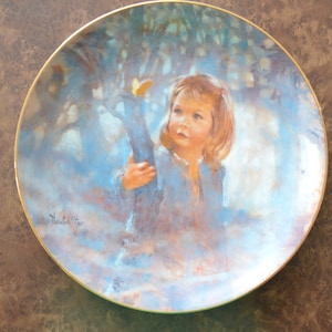 Vintage Collectible Plate &quot;Butterfly Magic&quot; by Thornton Utz.