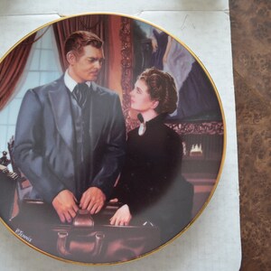 Gone With The Wind Collectible Plate: &quot;At Cross Purposes&quot; Limited Edition