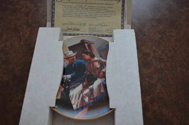 Critics Choice: Gone With the Wind Series Collectible Plate The Buggy Ride by Paul Jennis 1992 Limited Edition