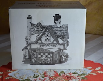 Vintage Department 56 Dickens Village Series  “Quilly&#39;s Antiques&quot;