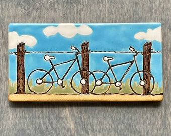 Two Bikes Handmade Tile