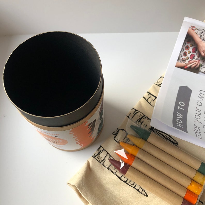 Carrot: Color Your Own Market Tote Kit with 5 Handmade Eco-friendly Soy & Beeswax Crayons image 8