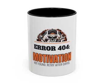 Mug « Erreur 404 Motivation introuvable », Mug humoristique pour programmeur, Cadeau geek, Mug mème de bureau, Cadeau pour informaticien