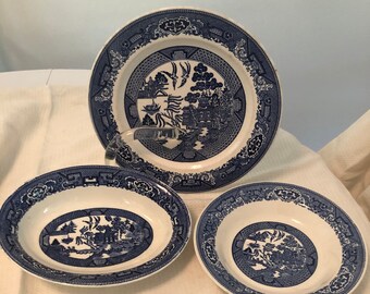 Vintage Chinoiserie Blue Willow, Willow Ware and Blue Willow Style Homer Laughlin Collection or purchase separately at Ageless Alchemy