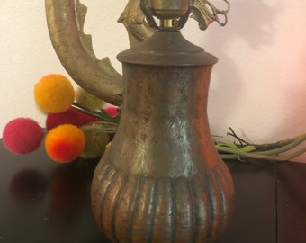 MOROCCAN LAMP, Brass or Copper, Vintage 40’s