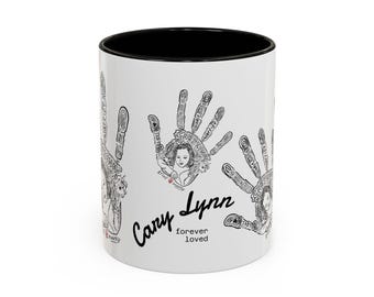 Cary Lynn Grief Mark Memorial Illustration Mug | Ceramic Coffee Cup