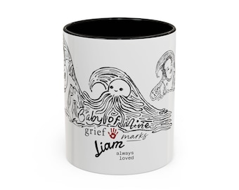Liam Grief Mark Diagnois Illustration Mug | Ceramic Coffee Cup