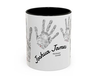 Joshua James Grief Mark Memorial Illustration Mug | Ceramic Coffee Cup