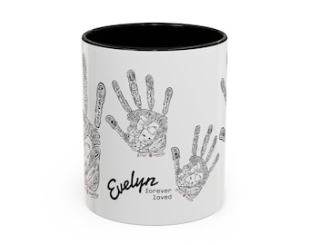 Evelyn Grief Mark Memorial Illustration Mug | Ceramic Coffee Cup