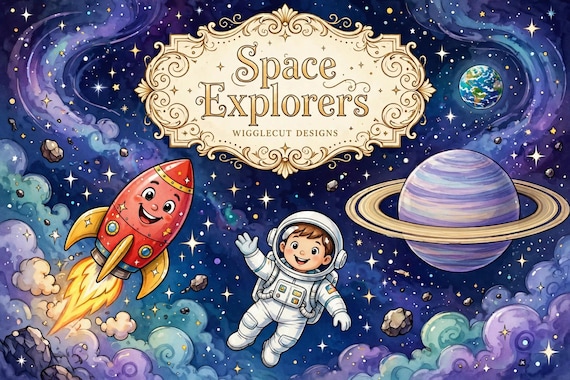 Space Explorers Children's Coloring Pages Pack (25 Printable)