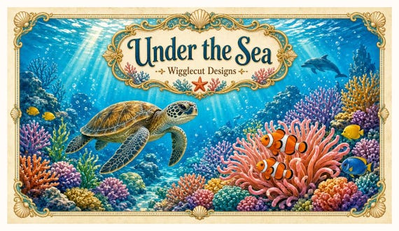 Under the Sea Children's Coloring Pages Pack (20 Printable)